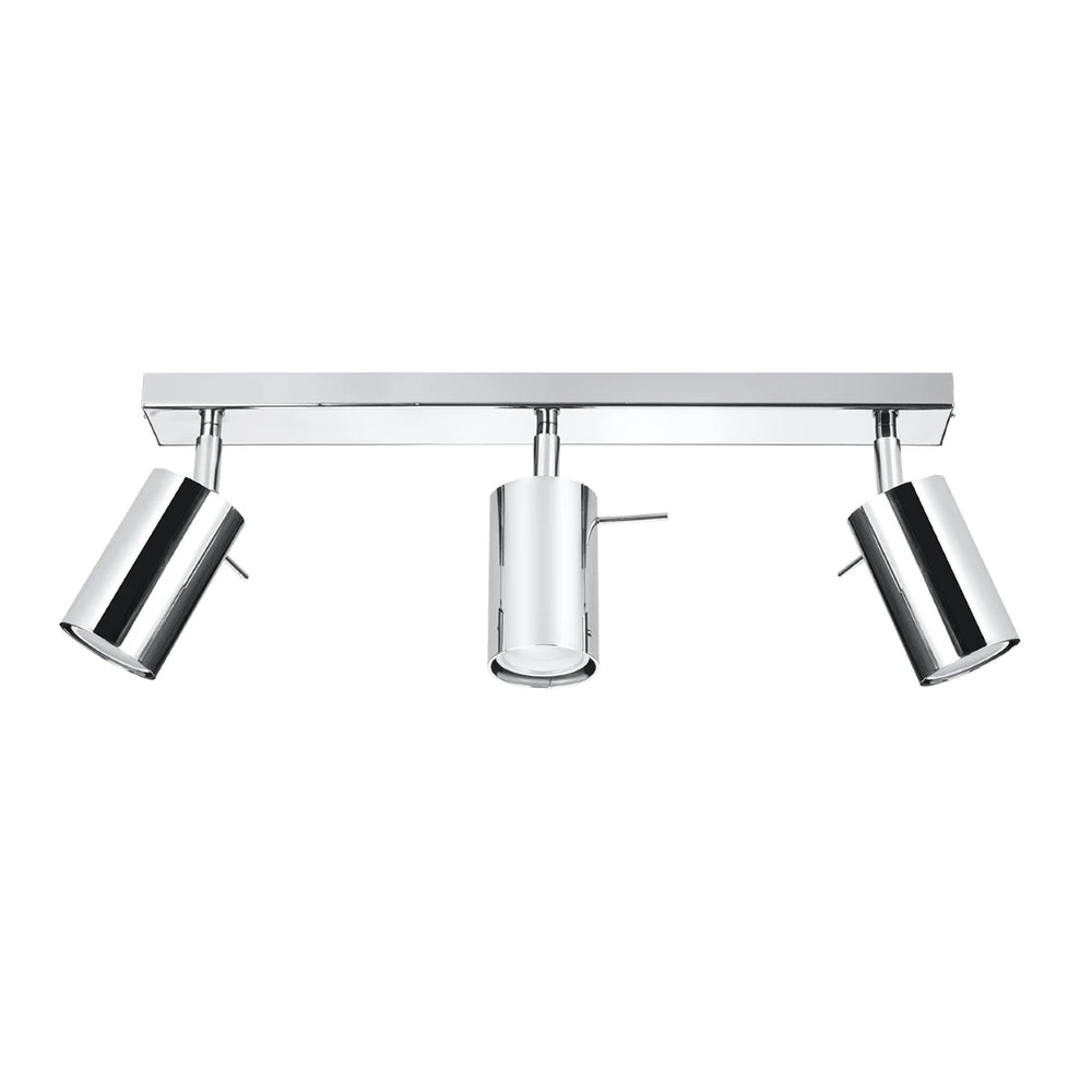 Sollux Lighting faretto da soffitto LED anello cromato, 3x GU10, 220-240V, IP20, alluminio, CE RoHS