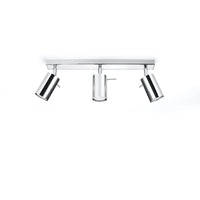 Sollux Lighting faretto da soffitto LED anello cromato, 3x GU10, 220-240V, IP20, alluminio, CE RoHS