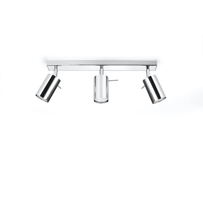 Sollux Lighting faretto da soffitto LED anello cromato, 3x GU10, 220-240V, IP20, alluminio, CE RoHS