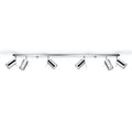 Sollux Lighting faretto LED da soffitto anello cromato, 6x portalampade GU10, IP20, alluminio, CE RoHS