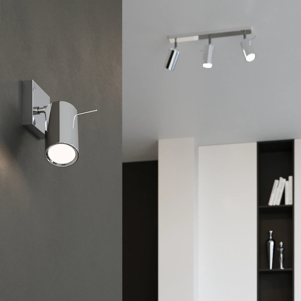 Sollux Lighting faretto LED da soffitto anello cromato, 6x portalampade GU10, IP20, alluminio, CE RoHS