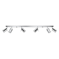 Sollux Lighting faretto LED da soffitto anello cromato, 6x portalampade GU10, IP20, alluminio, CE RoHS