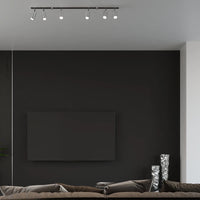 Sollux Lighting faretto LED da soffitto anello cromato, 6x portalampade GU10, IP20, alluminio, CE RoHS