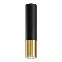 Sollux Lighting Faretto a soffitto LED LOOPEZ Nero Oro, 1x GU10, IP20, Alluminio, CE RoHS