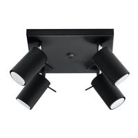 Sollux Lighting Faretto da soffitto LED RING 4xGU10, IP20, 220-240V, Alluminio Oro Opaco, CE RoHS