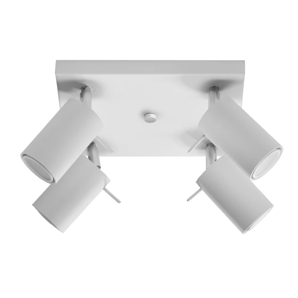 Sollux Lighting Faretto da soffitto LED RING, 4xGU10, IP20, 220-240V, alluminio oro opaco, CE RoHS