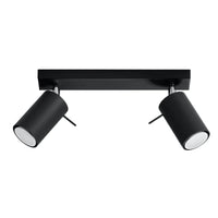Sollux Lighting Faretto da soffitto LED RING Nero, 2x GU10, IP20, Alluminio, CE RoHS, 220-240V