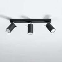 Sollux Lighting Faretto da soffitto LED RING Nero, 3xGU10, IP20, alluminio, CE RoHS