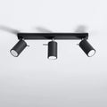 Sollux Lighting Faretto da soffitto LED RING Nero, 3xGU10, IP20, alluminio, CE RoHS