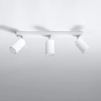 Sollux Lighting Faretto da soffitto LED con 3 attacchi GU10, IP20, 220-240V, finitura ottone dorato opaco