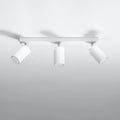 Sollux Lighting Faretto da soffitto LED con 3 attacchi GU10, IP20, 220-240V, finitura ottone dorato opaco