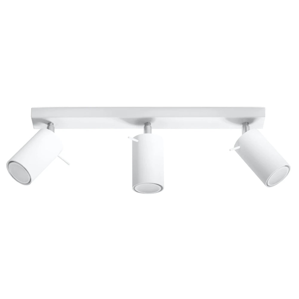 Sollux Lighting Faretto da soffitto LED con 3 attacchi GU10, IP20, 220-240V, finitura ottone dorato opaco