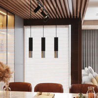 Lampada a sospensione LED Sollux Lighting Black Chrome LOOPEZ, 3x portalampade GU10, IP20, alluminio, 220-240V