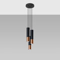 Sollux Lighting LED pendant lamp Black Copper LOOPEZ, 3xGU10, E27, 220-240V, IP20, Aluminium, CE RoHS