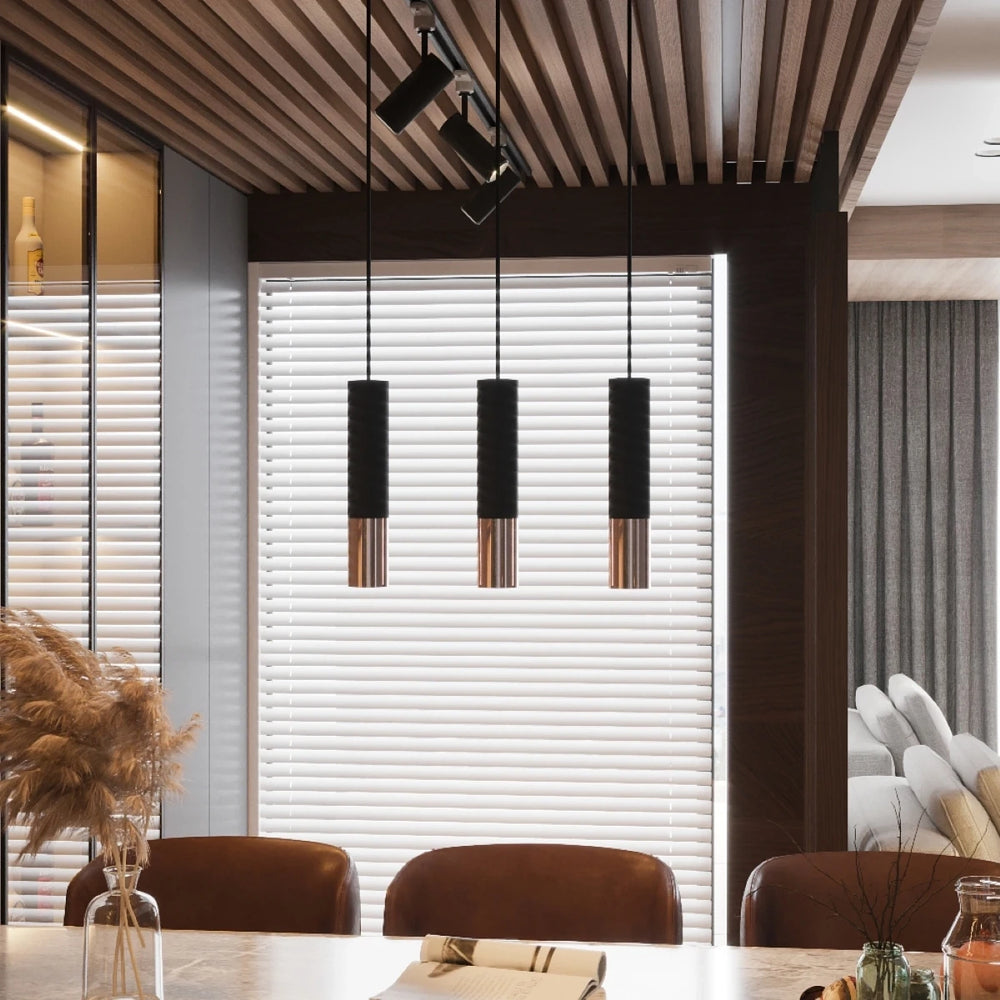 Sollux Lighting Lampada a sospensione LED Nero Rame LOOPEZ, 3xGU10, E27, 220-240V, IP20, Alluminio, CE RoHS