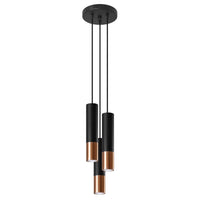 Sollux Lighting Lampada a sospensione LED Nero Rame LOOPEZ, 3xGU10, E27, 220-240V, IP20, Alluminio, CE RoHS