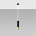 Lampada a sospensione LED Sollux Lighting Nero Oro LOOPEZ, 1xGU10, Alluminio, IP20, 220-240V, CE RoHS