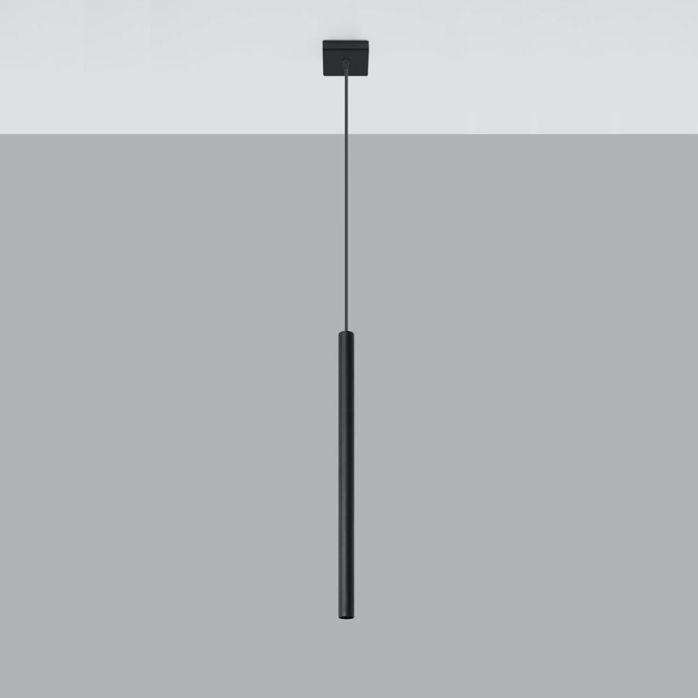 Sollux Lighting LED pendant lamp Black PASTELO with E27 fitting, IP20, 220-240V, aluminum matt gold finish
