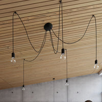 Sollux Lighting Lampada a sospensione LED Edison 1 Nera, 220-240V, IP20, max 50W, Alluminio e Acciaio, CE RoHS