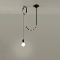 Sollux Lighting Lampada a sospensione LED Edison 1 Nera, 220-240V, IP20, max 50W, Alluminio e Acciaio, CE RoHS