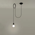 Sollux Lighting Lampada a sospensione LED Edison 1 Nera, 220-240V, IP20, max 50W, Alluminio e Acciaio, CE RoHS