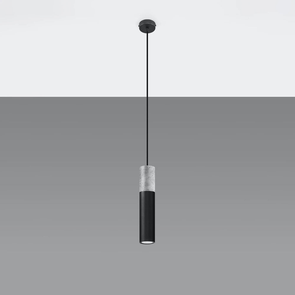 Sollux Lighting LED pendant light Borgio Black Concrete, 1x GU10, IP20, 220-240V, CE RoHS