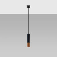 Sollux Lighting lampada a sospensione LED LOOPEZ Nero Rame, 1xGU10, attacco E27, IP20, Alluminio, 220-240V