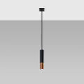 Sollux Lighting lampada a sospensione LED LOOPEZ Nero Rame, 1xGU10, attacco E27, IP20, Alluminio, 220-240V