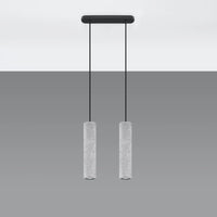 Sollux Lighting lampada a sospensione LED LUVO con 2x portalampade GU10, IP20, alluminio oro opaco, 220-240V