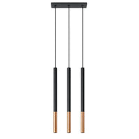 Sollux Lighting lampada a sospensione LED MOZAICA Nero Rame, 3xG9, 220-240V, IP20, Alluminio, CE RoHS