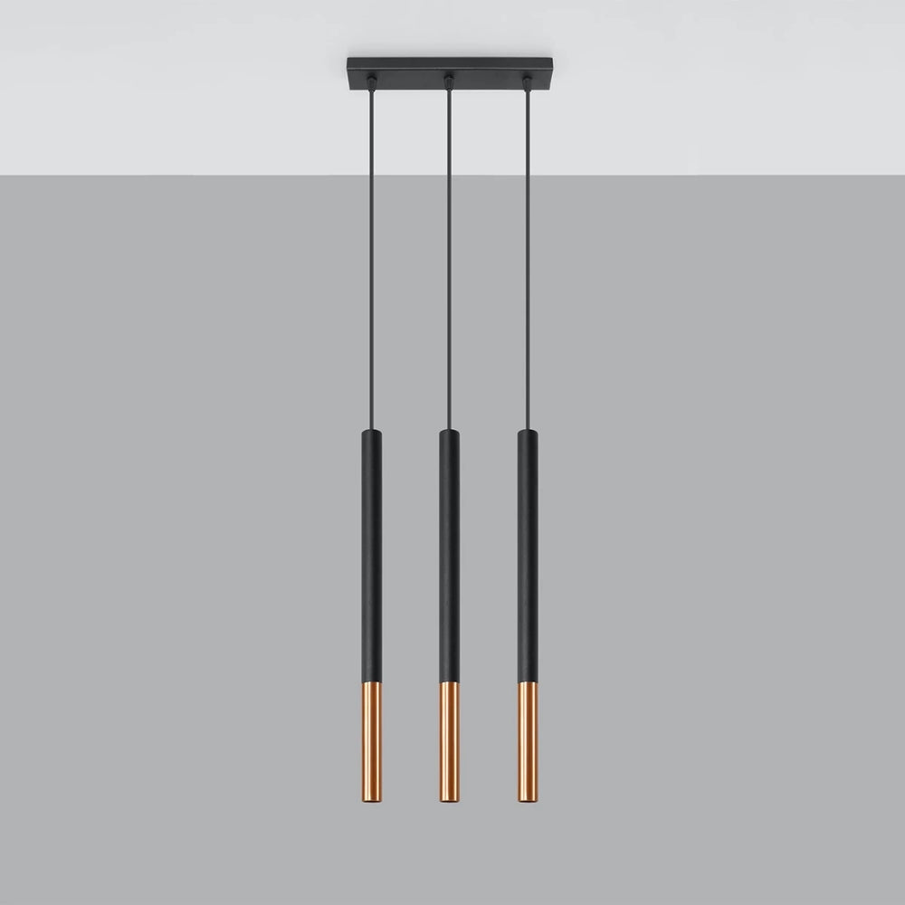Sollux Lighting lampada a sospensione LED MOZAICA Nero Rame, 3xG9, 220-240V, IP20, Alluminio, CE RoHS
