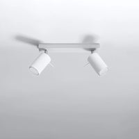 Sollux Lighting Faretto LED da soffitto bianco RING, 2x attacco GU10, IP20, alluminio oro opaco ottone, CE RoHS