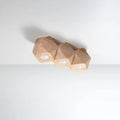 Sollux Lighting Faretto LED da soffitto Woody 3 in legno naturale e oro opaco, IP20, 220-240V, CE RoHS