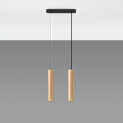 Sollux Lighting LINO 2 lampada a sospensione LED, IP20, 220-240V, 50W max, Alluminio Oro Opaco, CRI 80, CE RoHS