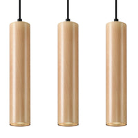 Sollux Lighting LINO 3 lampada a sospensione, compatibile con LED, IP20, 220-240V, finitura in Alluminio Oro Opaco