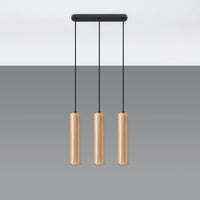 Sollux Lighting LINO 3 lampada a sospensione, compatibile con LED, IP20, 220-240V, finitura in Alluminio Oro Opaco