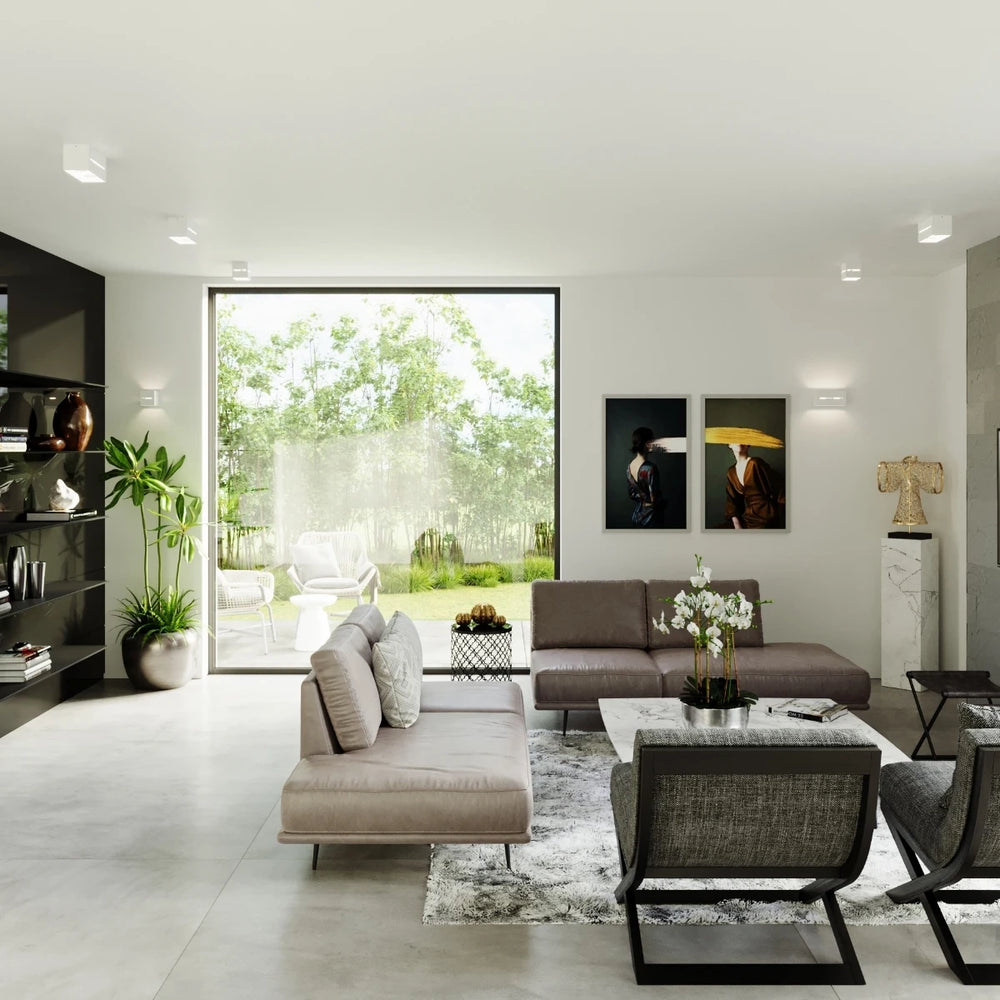 Lampada da parete Sollux Lighting LOBO MAXI Bianca, compatibile LED 50W, IP20, Alluminio, certificata CE RoHS