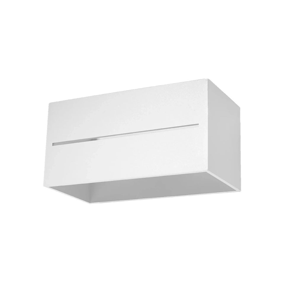 Lampada da parete Sollux Lighting LOBO MAXI Bianca, compatibile LED 50W, IP20, Alluminio, certificata CE RoHS