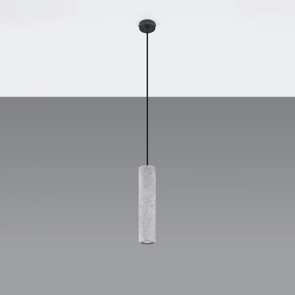 Lampada a sospensione LED Sollux Lighting LUVO, attacco GU10, cemento Grigio, IP20, 220-230V, altezza 300mm, certificata CE