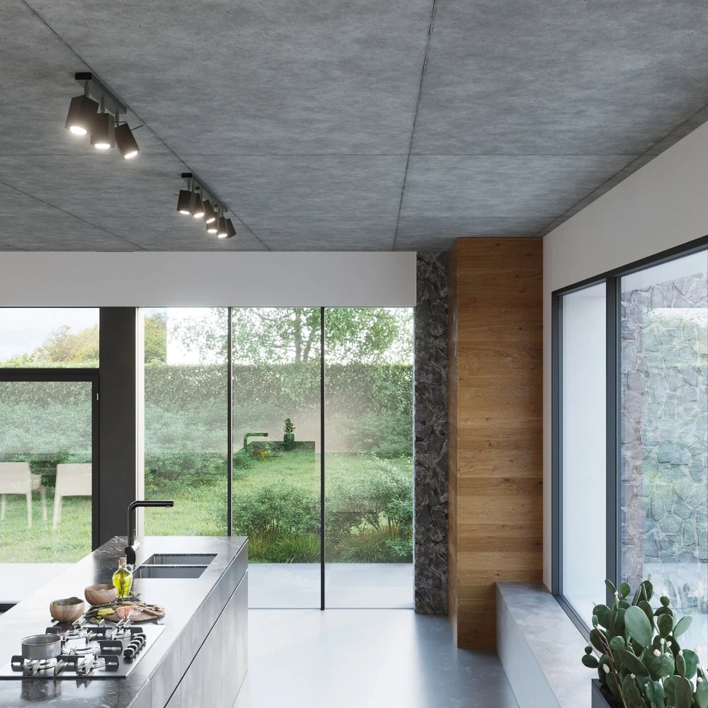 Sollux Lighting MERIDA Faretto LED da soffitto Nero, 4xGU10, IP20, alluminio, CE RoHS, 220-240V