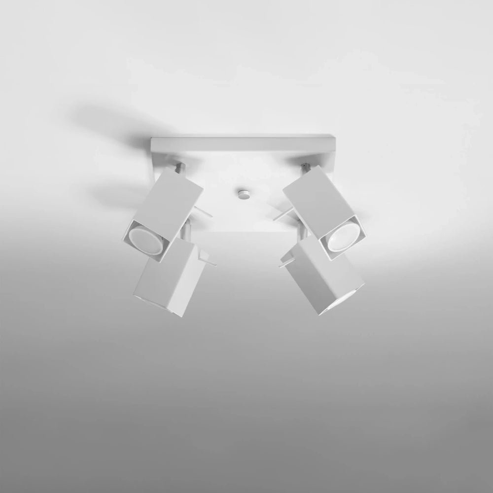 Sollux Lighting MERIDA Faretto LED da soffitto Bianco, 4 x GU10, IP20, Alluminio, 220-240V, CE RoHS