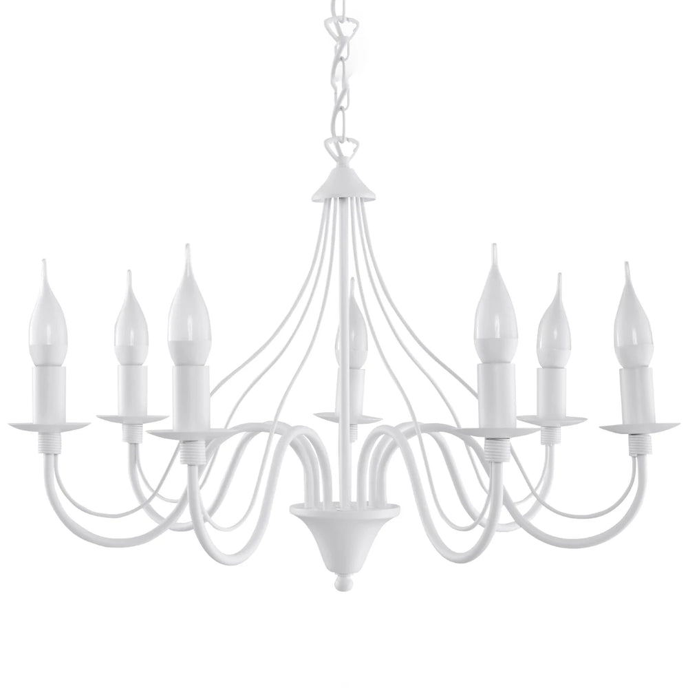 Sollux Lighting MINERWA 7 lampadario, predisposto per LED, IP20, 220-240V, Ottone Oro Opaco, Alluminio, max 50W