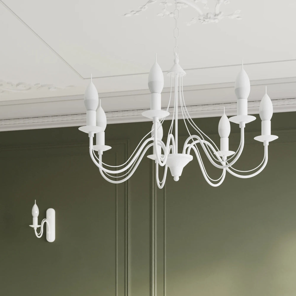 Sollux Lighting MINERWA 7 lampadario, predisposto per LED, IP20, 220-240V, Ottone Oro Opaco, Alluminio, max 50W
