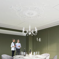 Sollux Lighting MINERWA 7 lampadario, predisposto per LED, IP20, 220-240V, Ottone Oro Opaco, Alluminio, max 50W