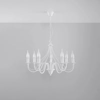 Sollux Lighting MINERWA 7 lampadario, predisposto per LED, IP20, 220-240V, Ottone Oro Opaco, Alluminio, max 50W