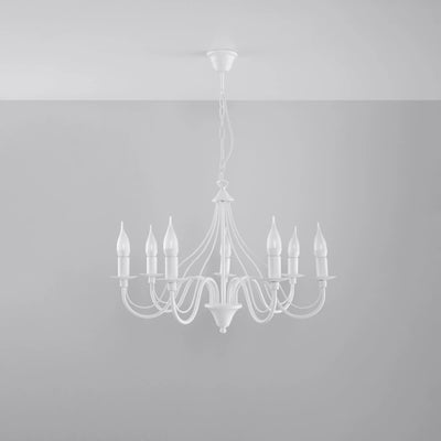Sollux Lighting MINERWA 7 lampadario, predisposto per LED, IP20, 220-240V, Ottone Oro Opaco, Alluminio, max 50W