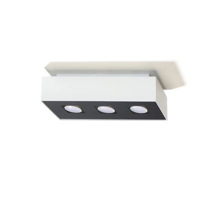Sollux Lighting MONO 3 faretto da soffitto LED, Bianco, Alluminio, IP20, 220-240V, CRI 80, CE RoHS