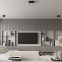 Sollux Lighting MONO 4 faretto da soffitto Nero, compatibile LED, IP20, Alluminio, 220-240V, 4x35W max