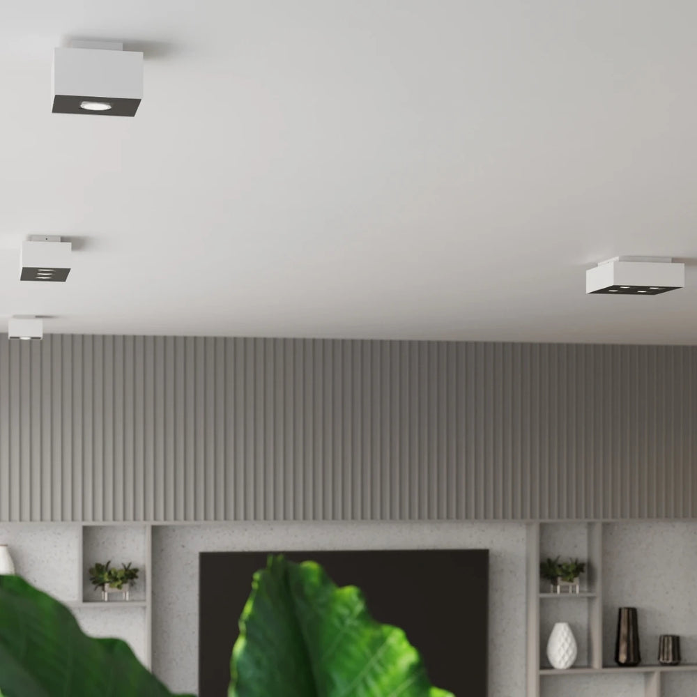 Sollux Lighting MONO 4 faretto LED da soffitto, IP20, 220-240V, 4x35W max, finitura Alluminio Oro Opaco