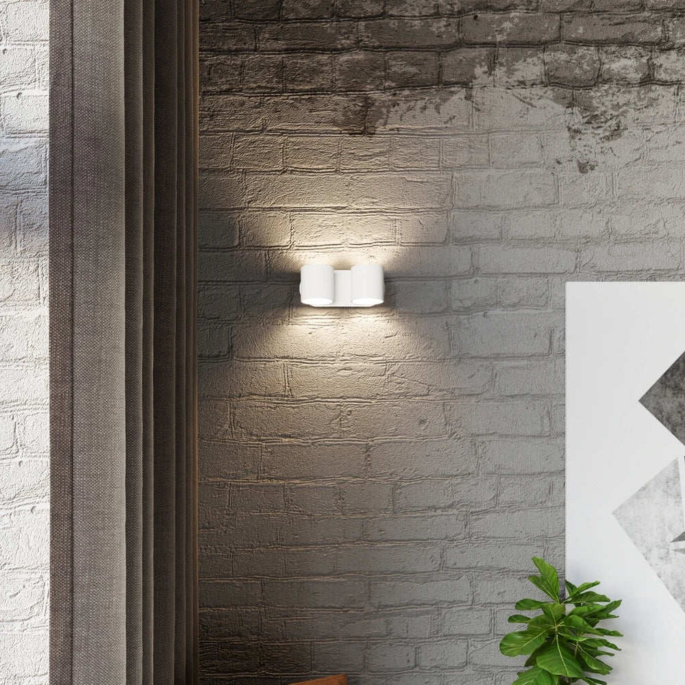 Sollux Lighting ORBIS 2 applique da parete compatibile LED, IP20, 220-240V, Finitura in Alluminio Oro Opaco, CE RoHS